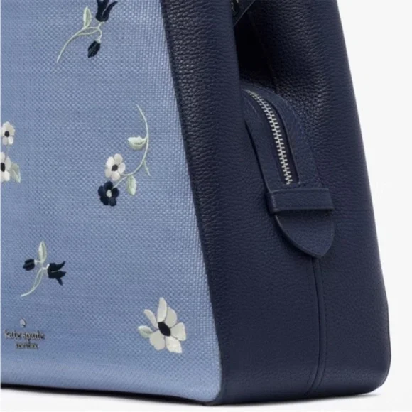 ♠️kate spade Leila Floral Embroidered Medium Triple Compartment Shoulder Bag NWT